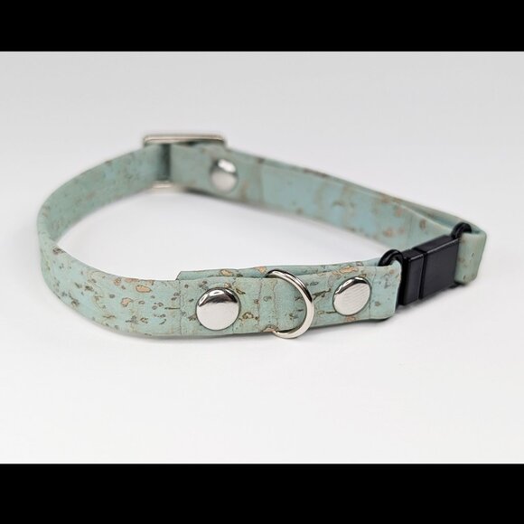 Cork Breakaway Cat Collar in Light Blue - Picture 1 of 5